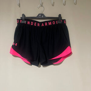 Under Armour Black Pink Athletic Shorts Women's Large